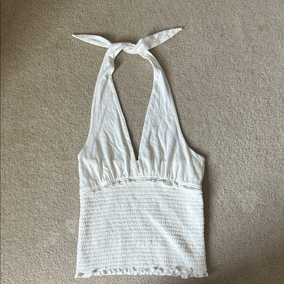 Anthropologie White Halter Tank Top - Picture 1 of 2